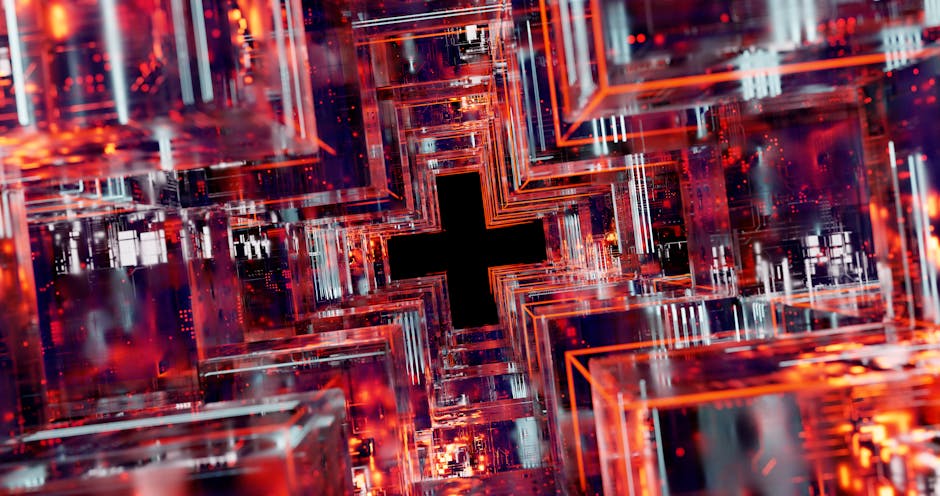 Abstract depiction of digital circuits with vibrant colors and intricate patterns.