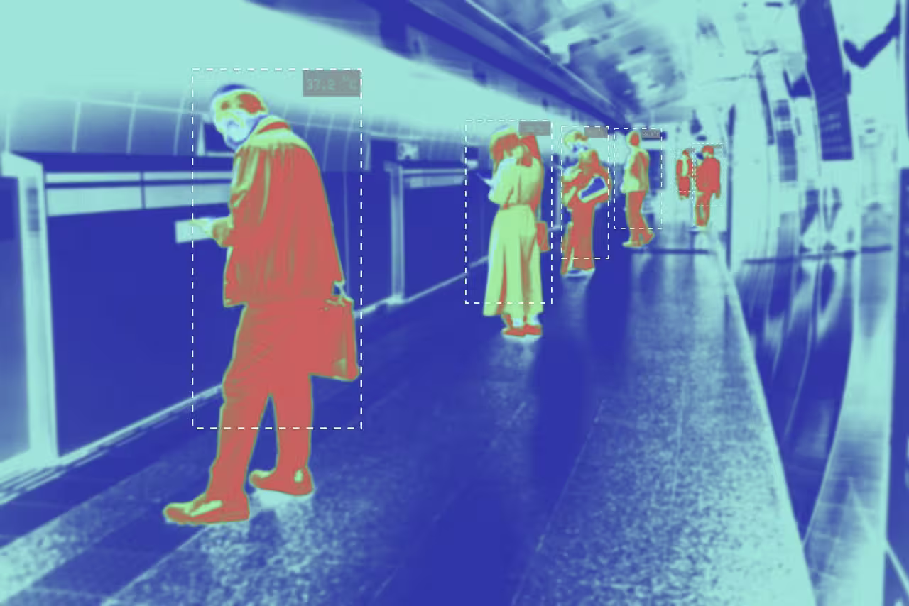 Thermal image representing computer vision use case in industrial monitoring